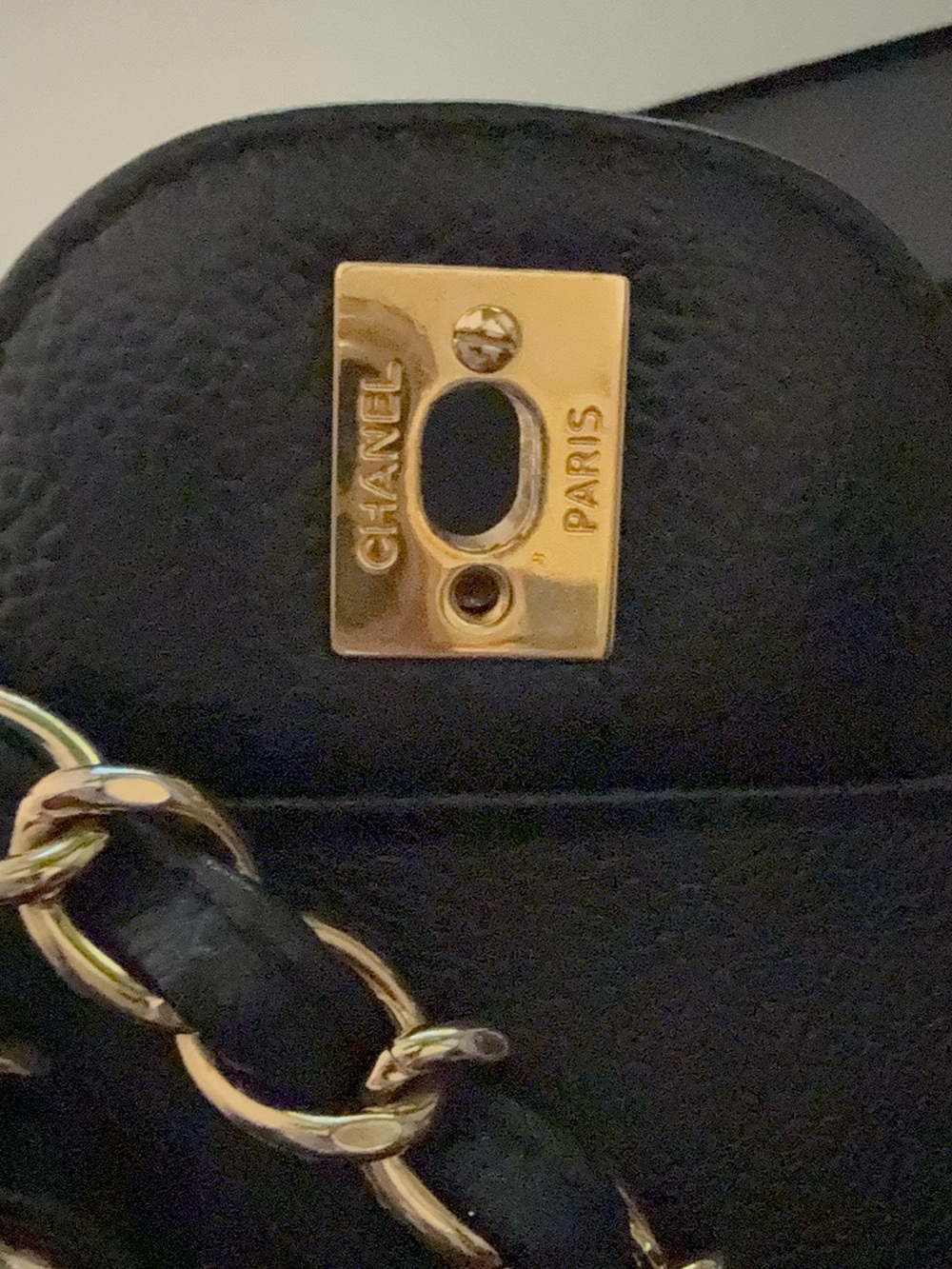CHANEL Black Caviar Quilted Double Flap Shoulder Bag with Gold Hardware - Picture 13 of 15